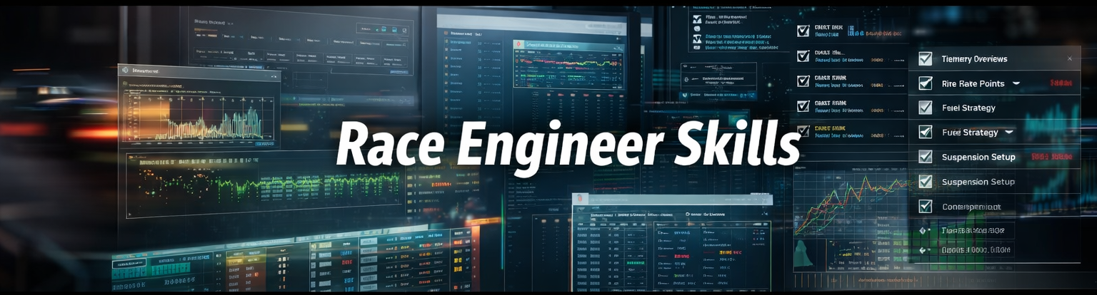 Motorsports engineering skills shown through telemetry and decision tools