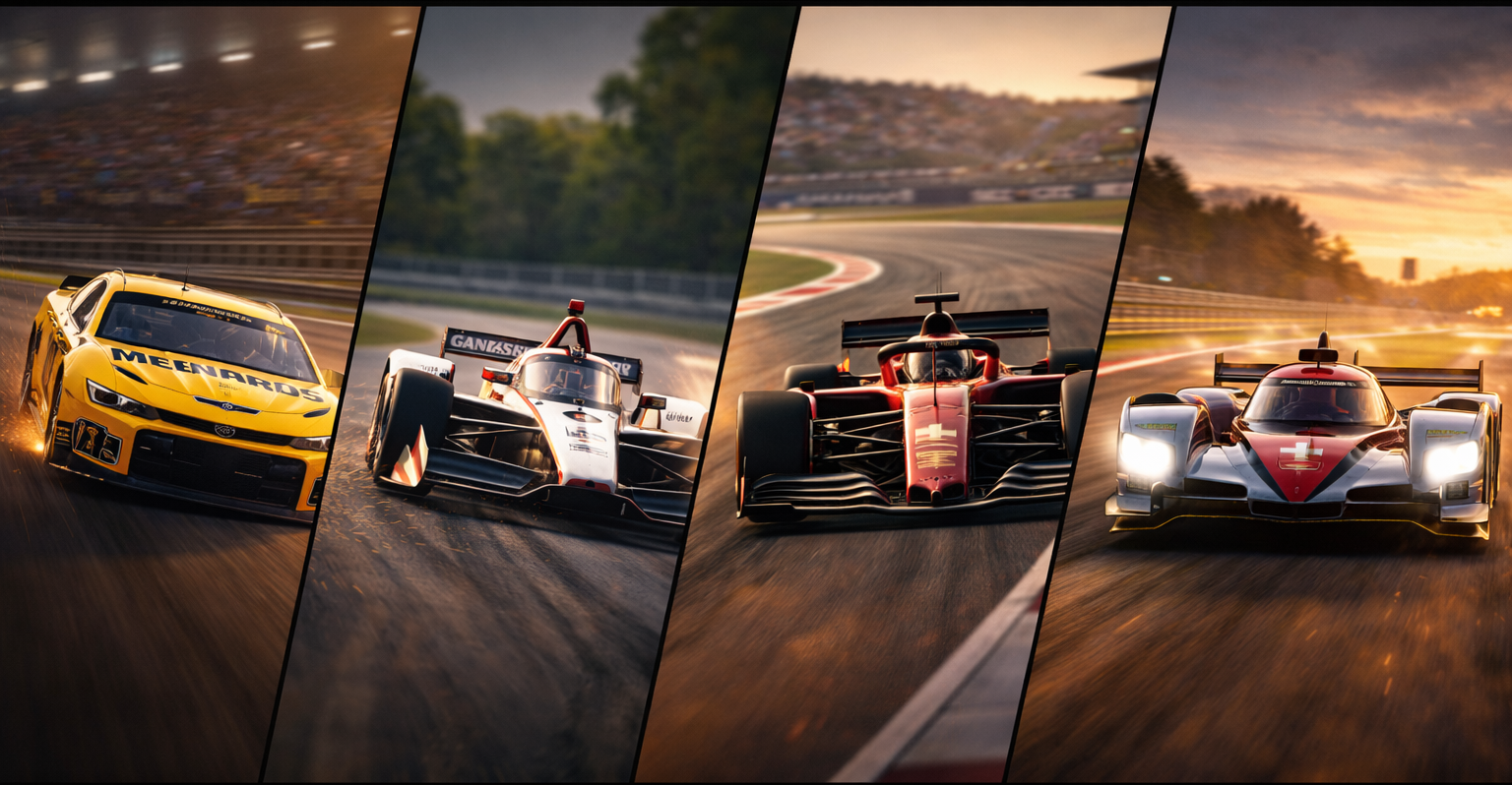 Professional motorsport across multiple racing series illustrates how race cars operate within a narrow performance window defined by vehicle dynamics and engineering balance.